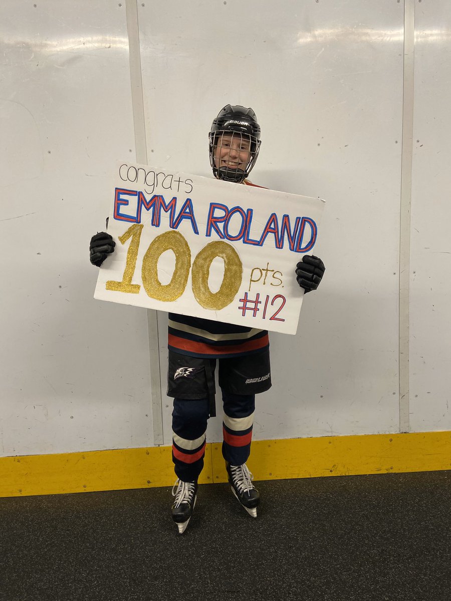 willvillehockey's tweet photo. Huge congrats to @EmmaRoland8 for tallying her 100th career point tonight in our Quarterfinal win!! https://t.co/FdSExnawbK