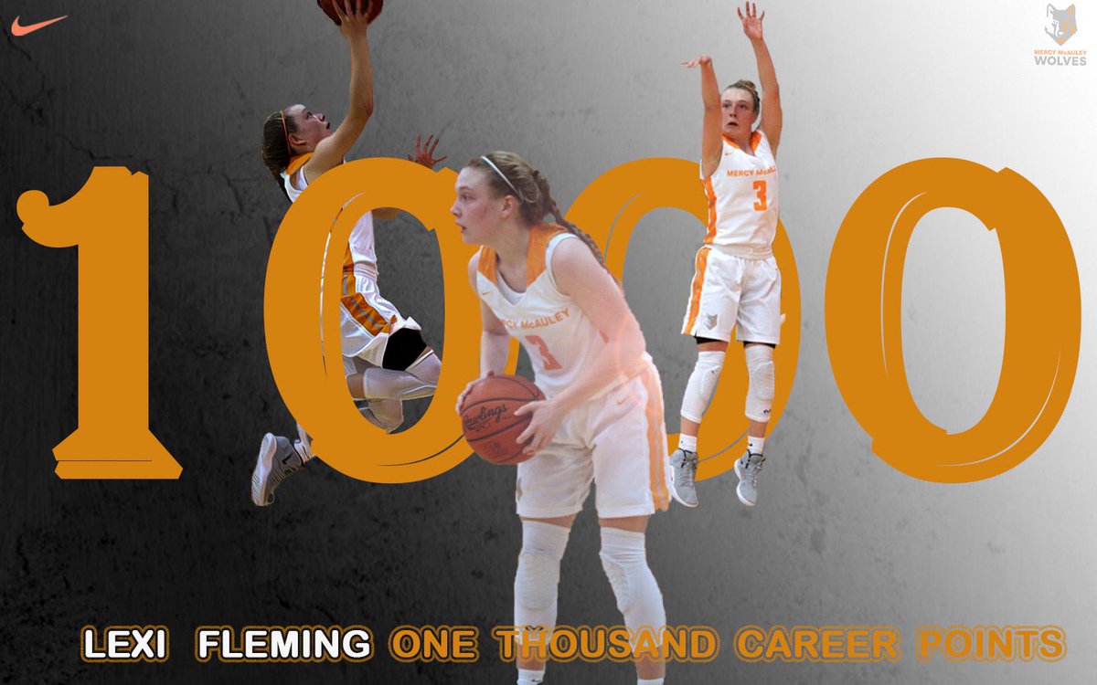 1,000!!! With that last basket Senior, @LexiFleming_ (@BGSUwbb commit) has reached 1,000 career points!! We’re so proud of you kid and all that you have accomplished so far in your playing career!