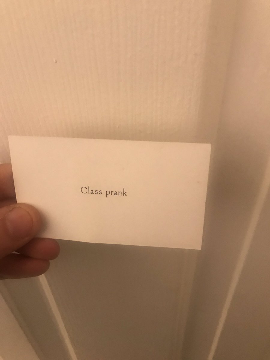 Scorpionkingct's tweet photo. Seat 102 you didnโt think anyone would notice. Pranksters with business cards. I found your card tonight. #classprank #businesscards #pranksters #schoolprank #bristolcentralct @BCHSprincipal https://t.co/B3O7fb0ex6