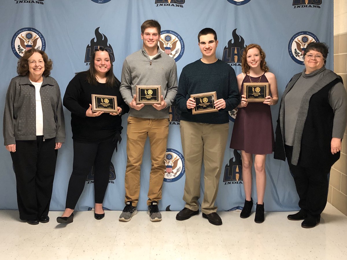 Lemont_HS's tweet photo. Congratulations to @Lemont_HS’s January Students of the Month, including Dominic Auriemma, Kaley Cronin, Al Pontrelli and Alessandra Turano! They were recognized at tonight’s Board of Education meeting. Kudos to all! #GoLemont #BlueRibbonSchool https://t.co/PrMAyD0fAK
