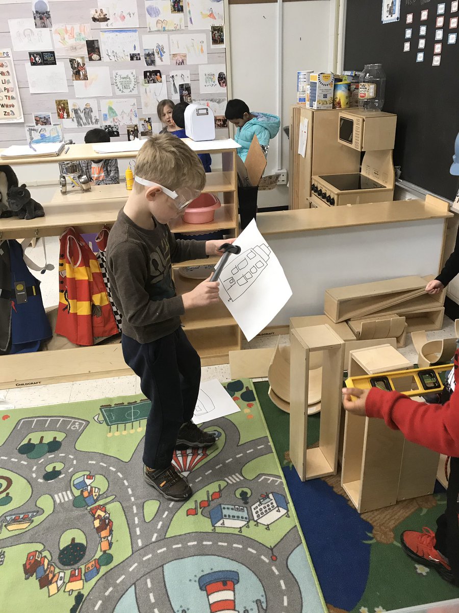 MTL_CSZumpettaK's tweet photo. Look out world, we have a future architect in the making! π Always important to double check our blueprints before continuing construction. We can even use them as a building guide! @TeachStrategies #zumpettaszone #architecture #blockcenter https://t.co/4Y0xVfyl97