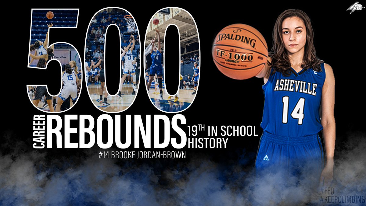 UNCAvlWBB's tweet photo. Congratulations to @brookejb32 on securing her 500th career rebound tonight versus Gardner-Webb!! 

Jordan-Brown is now the 19th Bulldog in UNC Asheville history to reach the career total!!

#KeepClimbing #FEO https://t.co/Ar4ReWuxEE