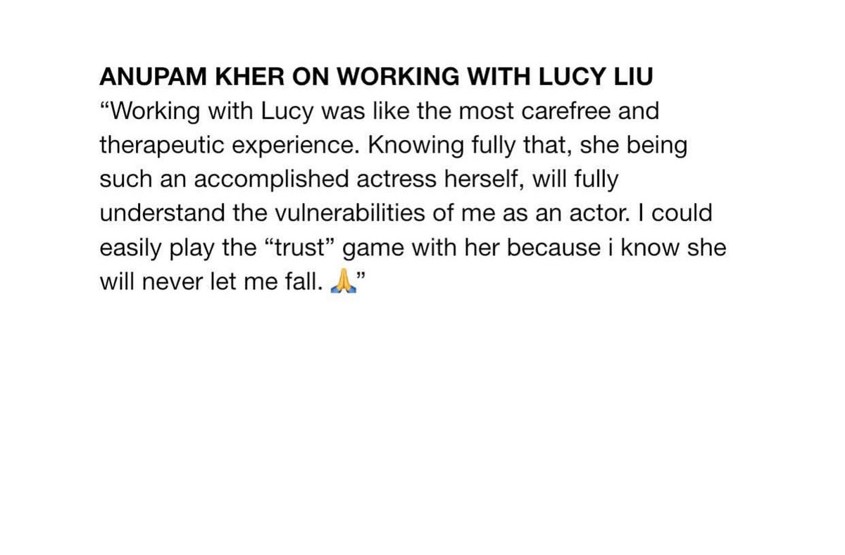 AnupamPKher's tweet photo. Tonight’s episode of @NBCNewAmsterdam is directed by the one &amp; only @LucyLiu. She is not only a terrific actress but an equally brilliant director. It was pure joy working with her. And for my Indian friends there are some interesting traditional touches in this episode! Enjoy!😍 https://t.co/7kTbG3Gttc