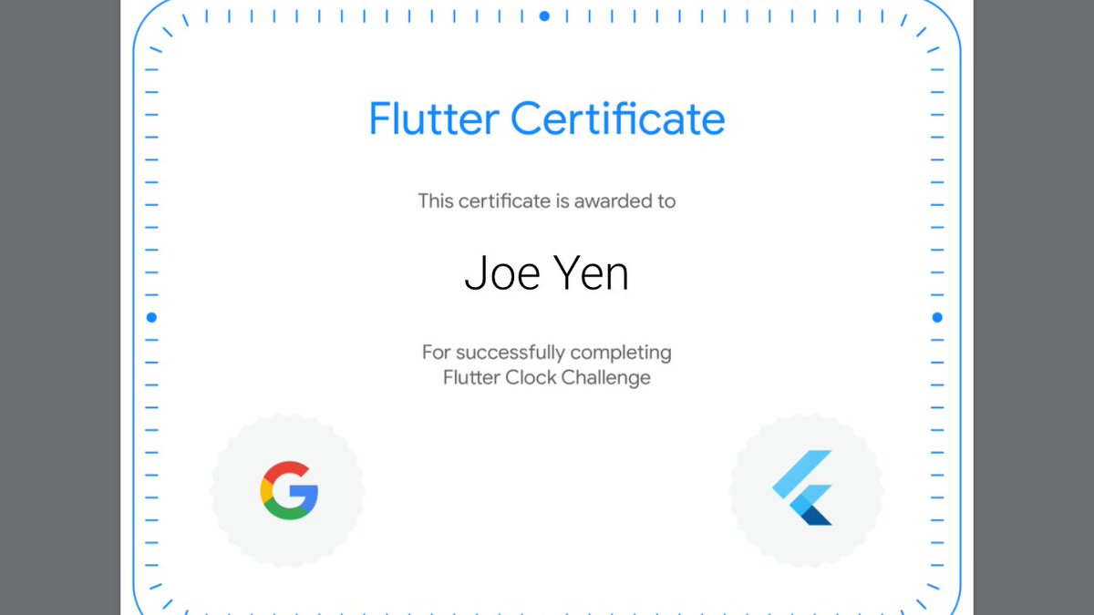 JoeYen74's tweet image. 這也有認証🤔
#FlutterClock