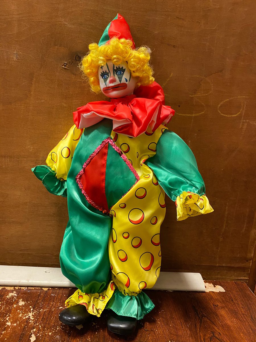 harpersglobal's tweet photo. How do you feel about creepy clown dolls? 🤡 https://t.co/5xJsVlhtyK