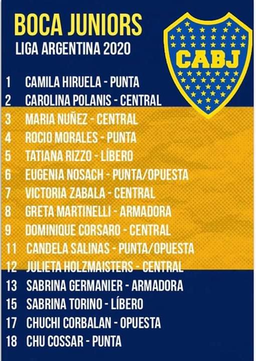 #VoleyFemenino
#LigaNacionalFemenina 
#BocaJuniors
#Voley
#Boca
#BocaJrs
@Guerreras_Voley 
<a href="/camihiruela/">Сami Hiruela</a> 
<a href="/CarolinaPolanis/">Carolina Polanis</a> 
<a href="/marianunez1919/">Maria Nuñez💚</a> 
<a href="/TatiRizzo5/">Tatiana Rizzo</a> 
<a href="/nosachey/">Eugenia Nosach</a> 
<a href="/ViqiZabala/">Zaba</a> 
<a href="/GretaMartinell1/">GretaⓂ️⭐️⭐️⭐️</a> 
<a href="/Candesalinas7/">Candela Salinas</a>
<a href="/Sabritorino/">Sa Torino</a> 
<a href="/SabriGermanier/">Sabri Germanier</a> 
<a href="/chuchicorbalan_/">chu</a> 
<a href="/chucossar/">Chu</a>