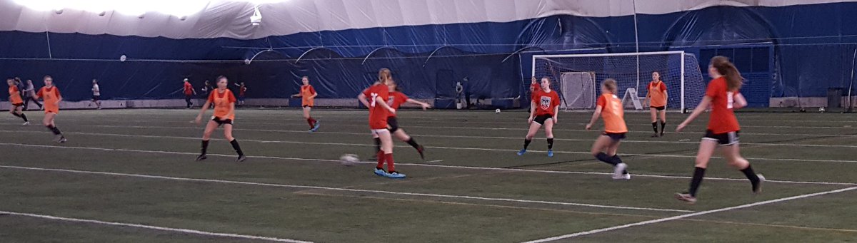MNMorrisWSoccer's tweet photo. Max effort students at the @mneclipsesoccer @MPBSoccerClubMN  ID Camp in the Maple Grove Dome. #SeekingFutureCougs  #CougsForLife https://t.co/sbYk9hWNRk