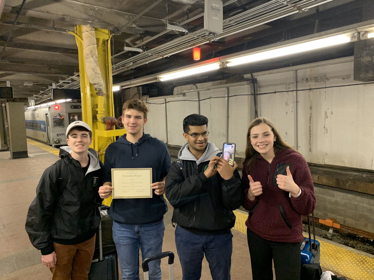 BHS_ModelUN's tweet photo. Congratulations to Macie Marinich, Suvan Akula, David Alade, and Owen Lennon on all winning “Verbal Commendation” and congratulations to Henry Bloss who won “Outstanding Delegate” at CMUNCE XIX 👏👏👏👏👏 https://t.co/3WNNqOBvqU