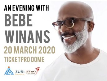 SAMusicWorldMag's tweet photo. Fancy an evening with Bebe Winans? Then get ready to join him on his "Born For This: The Musical Experience" in Johannesburg on the 20th March and Durban on the 21st March. Tickets are already available at TicketPro and range from R440 to R1600. https://t.co/8ypao5hb7X