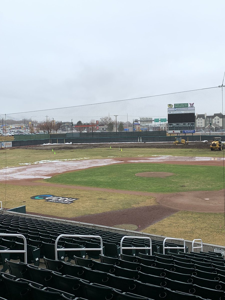 Jared_Sumsion's tweet photo. Construction is underway on our new turf @UVUBaseball field...
THANK YOU to our generous friends @doterra for making it all possible!

dōTERRA Field at UCCU Ballpark!

@FieldTurf
#WACbsb 
#UVU 
#GoUVU https://t.co/I0i1UGdp53