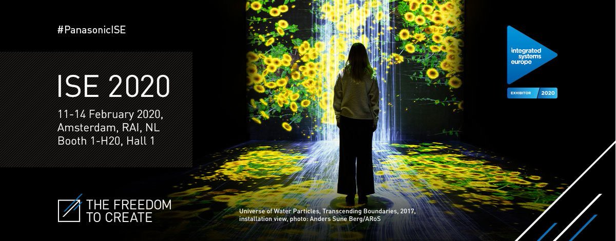 panasonic's tweet photo. We are less than ONE MONTH away to #ISE2020. Come and explore the latest and widest range of #AVTechnologies in entertainment, education, and collaboration. Register for free entry here: https://t.co/xj4cQAtYHP
#PanasonicISE #4K #LaserProjector
@PanasonicProEU @Panasonic_ProAV https://t.co/0SgAO2u99E