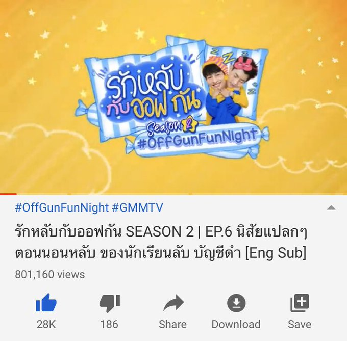 OffgunVariety's tweet photo. #OffGunFunNightSS2EP6

💚 Update ยอดวิว 💚

22.01.2020 08:50
( 101 วัน 12 ชั่วโมง 50 นาที )

📌YT : https://t.co/VcsMYUKNnc
🔺801,106 views
🔺28K like
🔺7 subtitles

📌LINETV : https://t.co/XAAie8PrVq
🔺56,246 views
🔺949 like

#offgunfunnight https://t.co/YYCCbbb88d