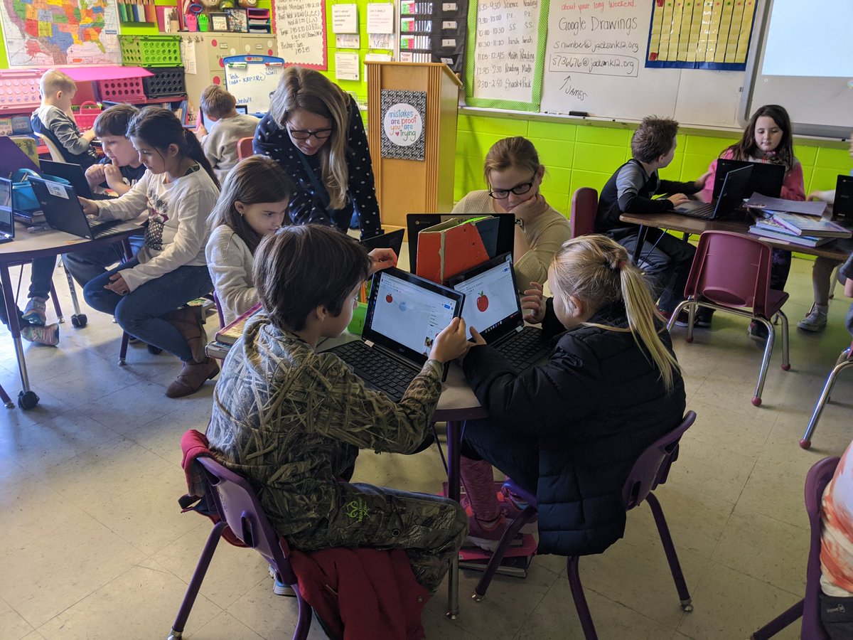 hibbs_mcclain's tweet photo. 3rd grade Ss in Mrs. Hancock's class @LionsSHS are learning how to create digital storybooks, animations, and digital art to prepare for the @ACTE Fair next month! These kids are sharp - look for them to score 🏆 #movingforward #techystudents @MikeKennamer @JCBOEal https://t.co/3wwzfKDo3K