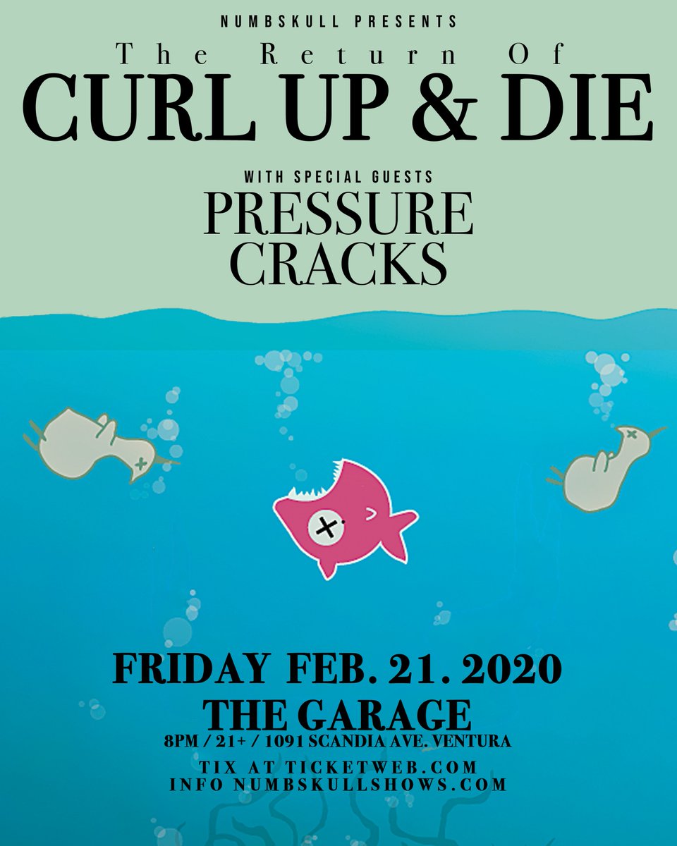 NumbskullShows's tweet photo. Vegas metalcore legends @CUAD are coming to wreck The Garage Bar Feb 21st with @PRESSURE_CRACKS! Tickets available now at @TicketWeb!
Tickets: https://t.co/8kHFPJPo7Y
#numbskullshows #thegarage #ventura #curlupanddie https://t.co/5VdEEy0lv2
