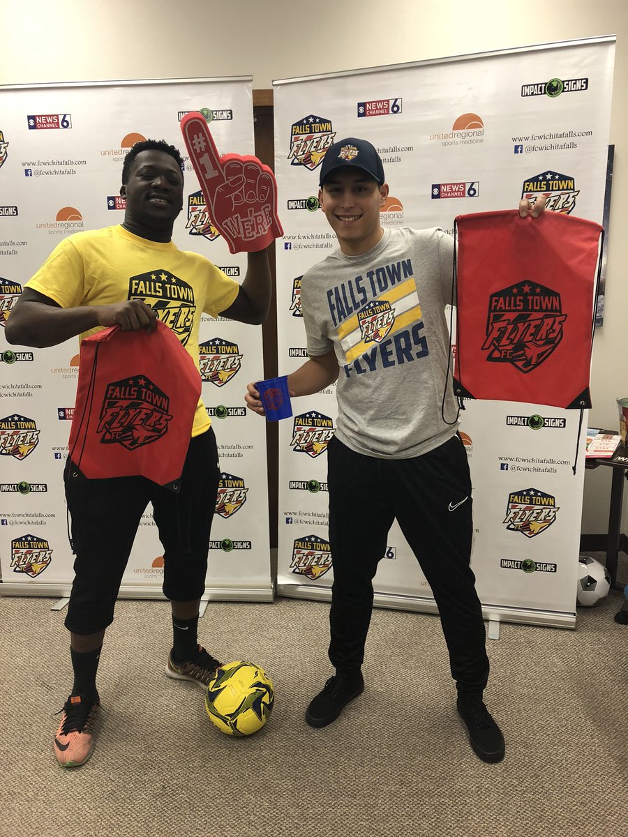 Do you like any of the merchandise that Sergio or Koby are wearing? Message us for any inquiries about merchandise from your Falls Town Flyers!