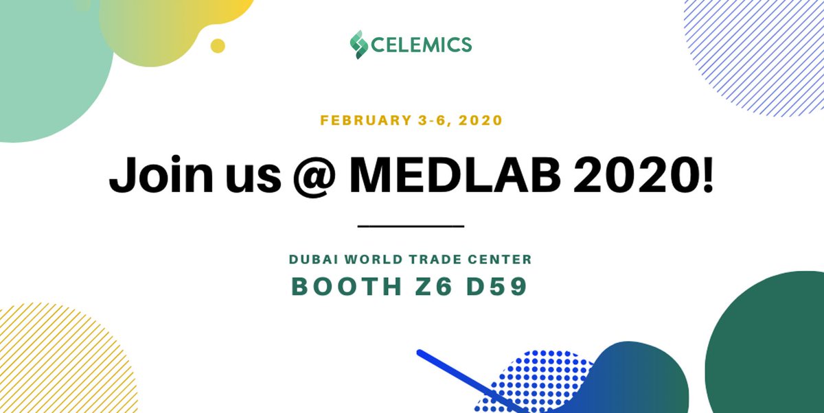 #Celemics is proud to be part of #MEDLAB2020!
Visit us at booth #Z6_D59 at 09:30 AM - 05:00 PM, Feb 3rd – 6th! #MEDLAB #NGS #BTSeq #NGSCustomPanel #TargetEnrichmentPanel #Sequencing #Genomics