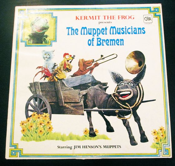 Photo of LP record cover for the album, ‘Kermit the Frog presents the Muppet Musicians of Bremen’