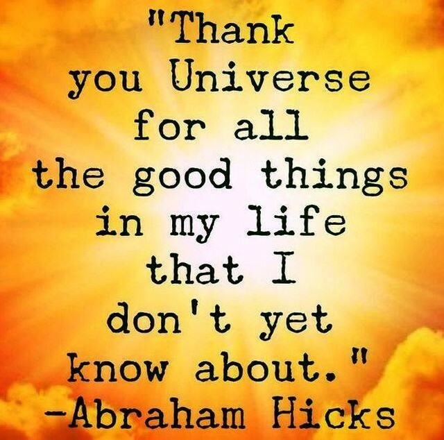 abraham_hicks_'s tweet photo. Thank you Universe #lawofattractionquotes #getinthevortex #abrahamhicksquotes https://t.co/EQfDpwKheX