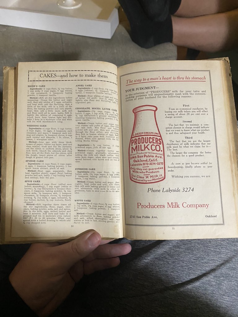 SlothRump's tweet image. In honor of the 20’s I’m gonna whip up some recipes from a 1920’s newly wed book