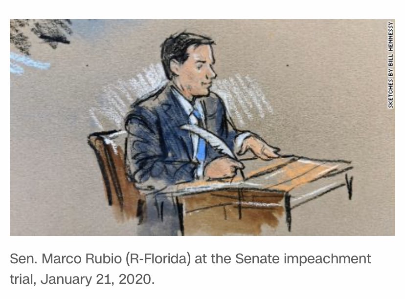 DougAndres's tweet photo. Wait did Rubio really take notes with a quill pen today?? https://t.co/IgwswpTtGm