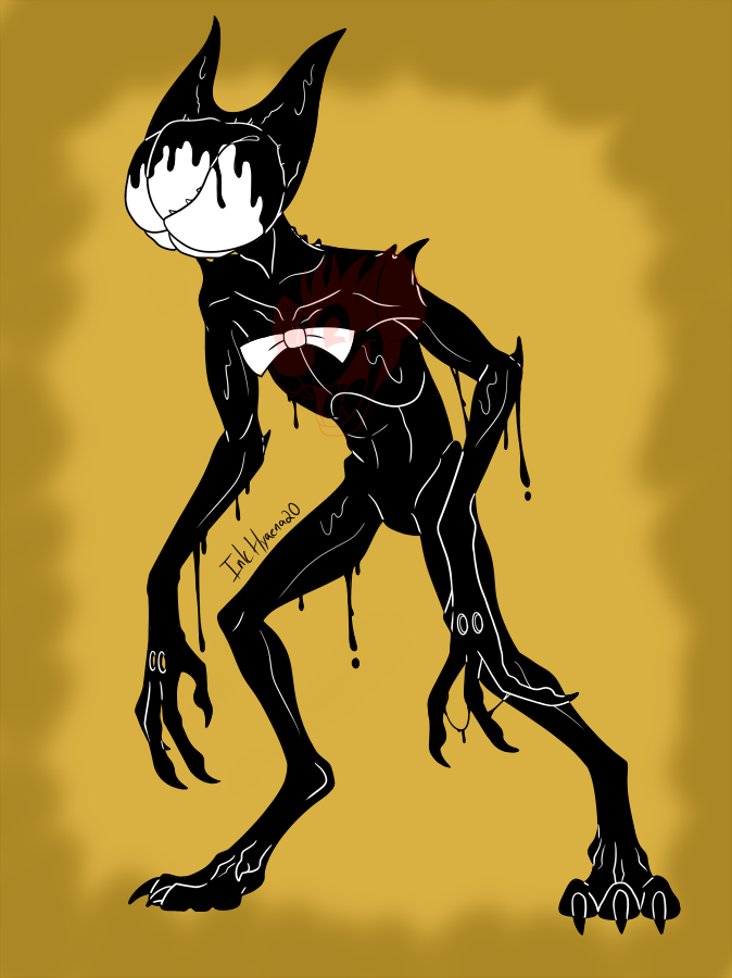 InkHyaena's tweet photo. The Demodemon, the newest threat that lives in the toon Upside Down! Been working on this bad boy for quite a while now after a conversation with a friend back in September  #Bendy_and_the_ink_machine #BATIM #StrangerThings https://t.co/VJ5pZxnY0o