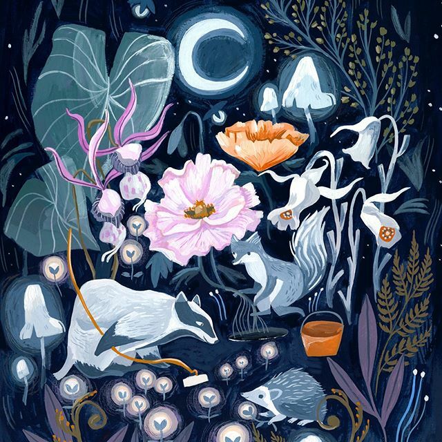 rae_ritchie1's tweet photo. Night work  #illustration #jennifernelsonartists https://t.co/QMiHN1pVbv https://t.co/1TIDQC5yUY