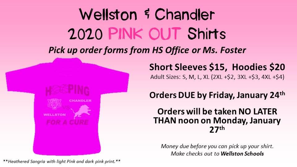 mufasa_sci's tweet photo. Pink Out shirts and hoodies are on sale! Orders are due Friday! Support a great cause! @StudentSecWHS https://t.co/xAHpwSs24f