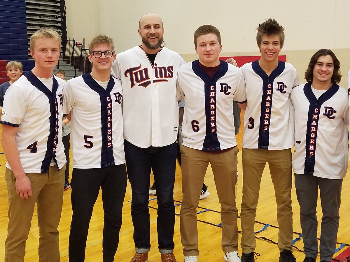 ColeFlick21's tweet photo. THANK YOU #TwinsWinterCaravan for playing ball with our students! @Dobnak_ @roccodbaldelli @ViewfromBooth @KDUZKARPKGLB @TCBear_Twins #classorganization https://t.co/qS8hy5ZGV9