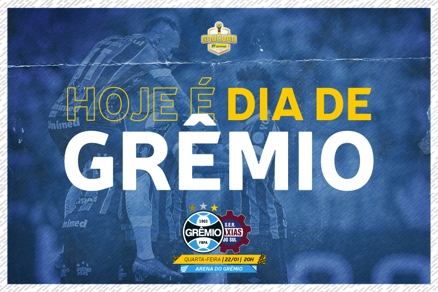 Gremio's tweet photo. 🇪🇪 HOJE É #DiaDeGrêmio 💪
🆚 Caxias
🏟 Arena do Grêmio
⌚ 20h
🏆 #Gauchão2020
#⃣ #CAXxGRE
🎫 https://t.co/ynle96tM6l https://t.co/spLURfIosM