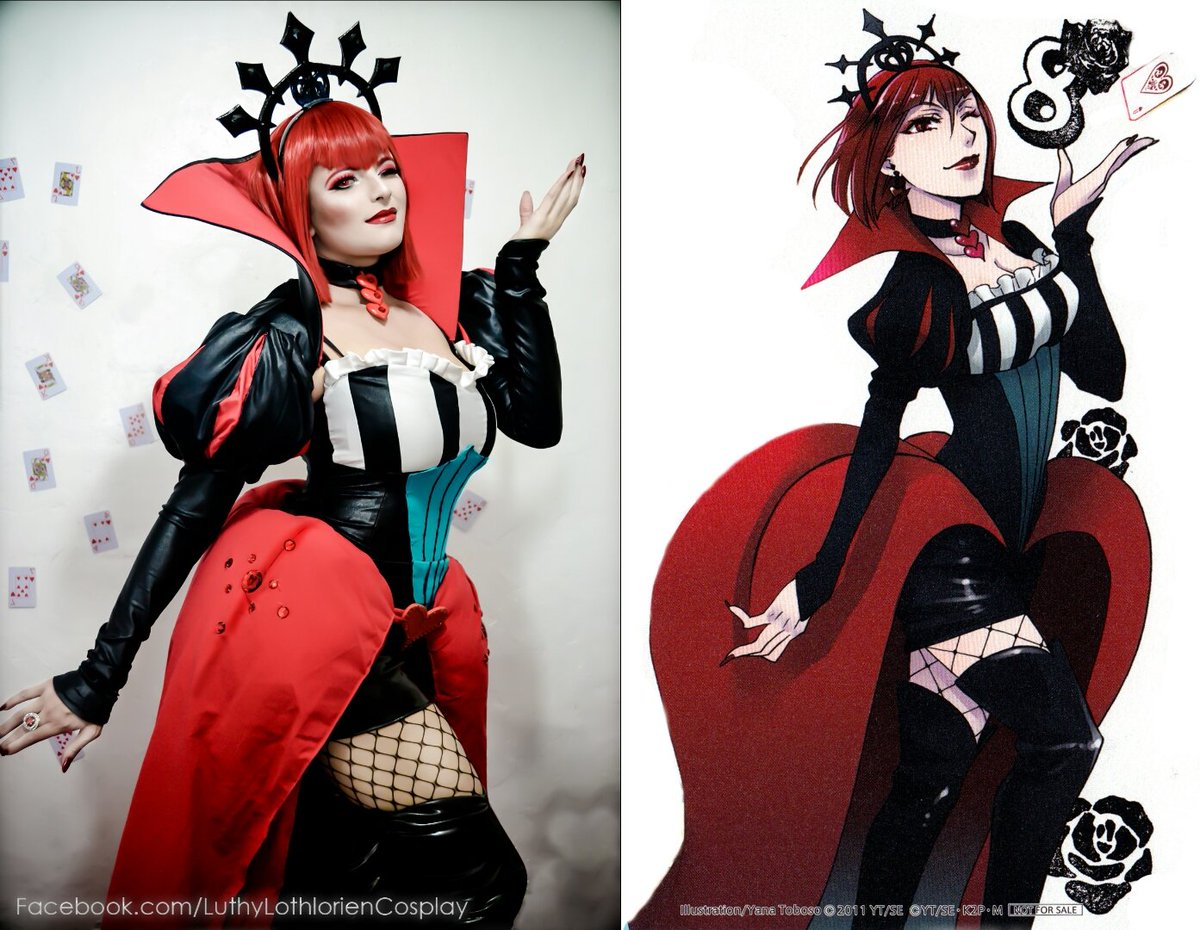 LuthyLothlorien's tweet photo. Doing the #cosplayvscharacter tag ❤️💙🖤💜

#cosplay #kuroshitsuji #blackbutler #redqueen #queenofhearts #pokemon #pokemongo #blanche #bayonetta #bayonettacosplay #elsa #Frozen #Disneyland #disney https://t.co/6yraCWsMFX