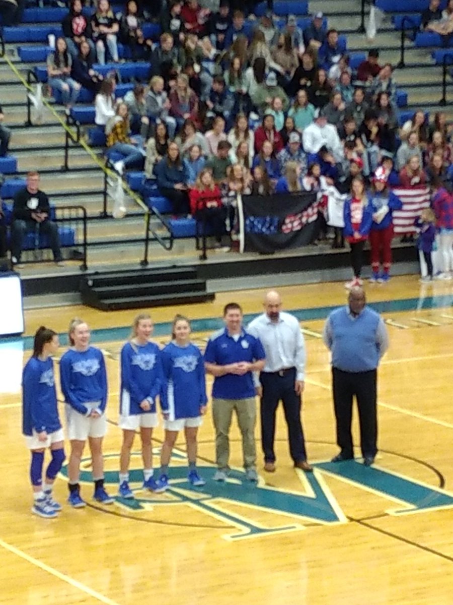 SMHSMustangsFB's tweet photo. The @SmokyMtnHS Women's basketball, men's soccer and football teams all won Mountain Six Conference Championships in 2019.  These teams were recognized prior to tonight's Varsity Girls Basketball game. Congratulations to these talented athletes. https://t.co/vtQC4Y0sDq