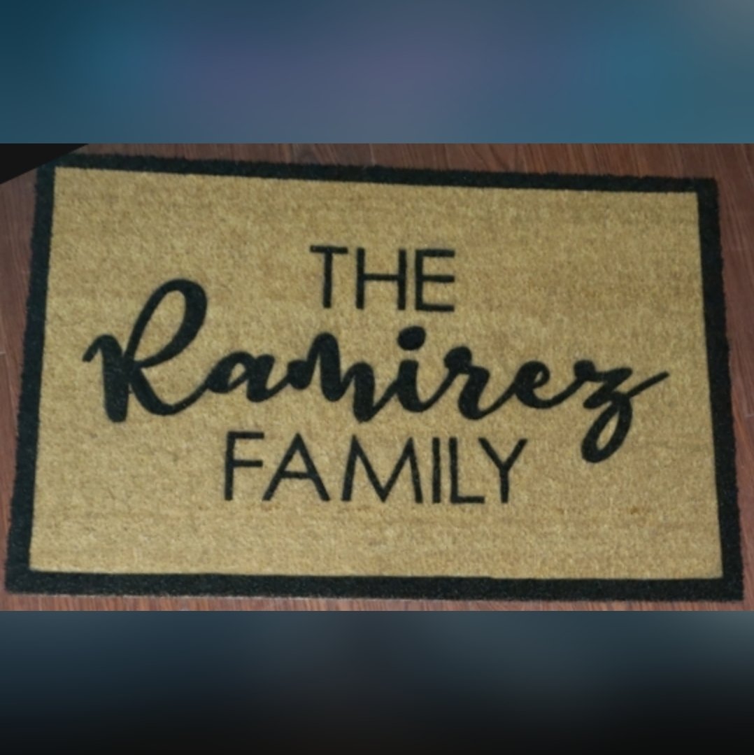 QDYdesigns's tweet image. THE RAMIREZ FAMILY!

#RAMIREZ #PersonalizedMat #Custom #Large #Inked #QDYdesigns #EntrepreBeaner #QuienDijoYo