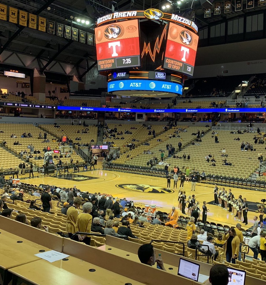 mattyneu's tweet photo. Immediately after #thechair #kubball ... All hell breaks lose in Columbia before tip! #collegehoopschaos https://t.co/QX5cDyILN3
