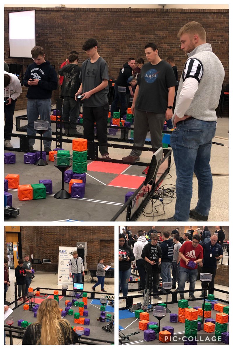 STEMAcademy2's tweet photo. Valley stem students finished up their final league night. Looking forward to competing for the league championship later this month! #vex #Robotics #engineering @MaraBanfield @jcene2019 @PrincipalZ @MCCTC @MichaelLopucho1 @Zac_Cap https://t.co/d0hKar69jT