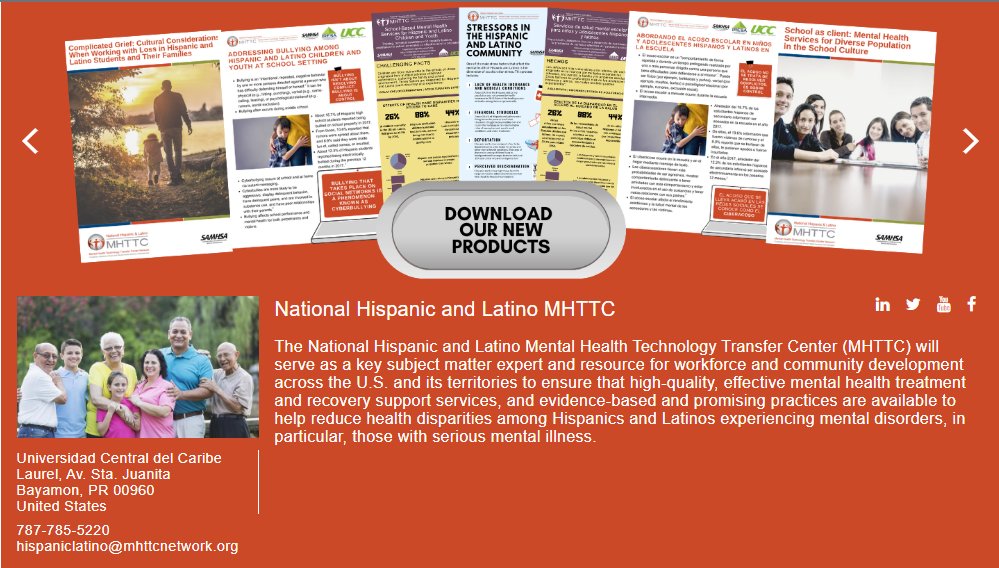 MPMHTTC's tweet image. Looking forward to spending time with @hilamhttc tomorrow and learning more about &quot;Addressing Latinx Health Disparities in the U.S.&quot;
@ColoradoStateU.  This event is free. You still have time to register at:
bit.ly/LatinxMHTTC #mhttc #team #rural #MentalHealth #Latinx
