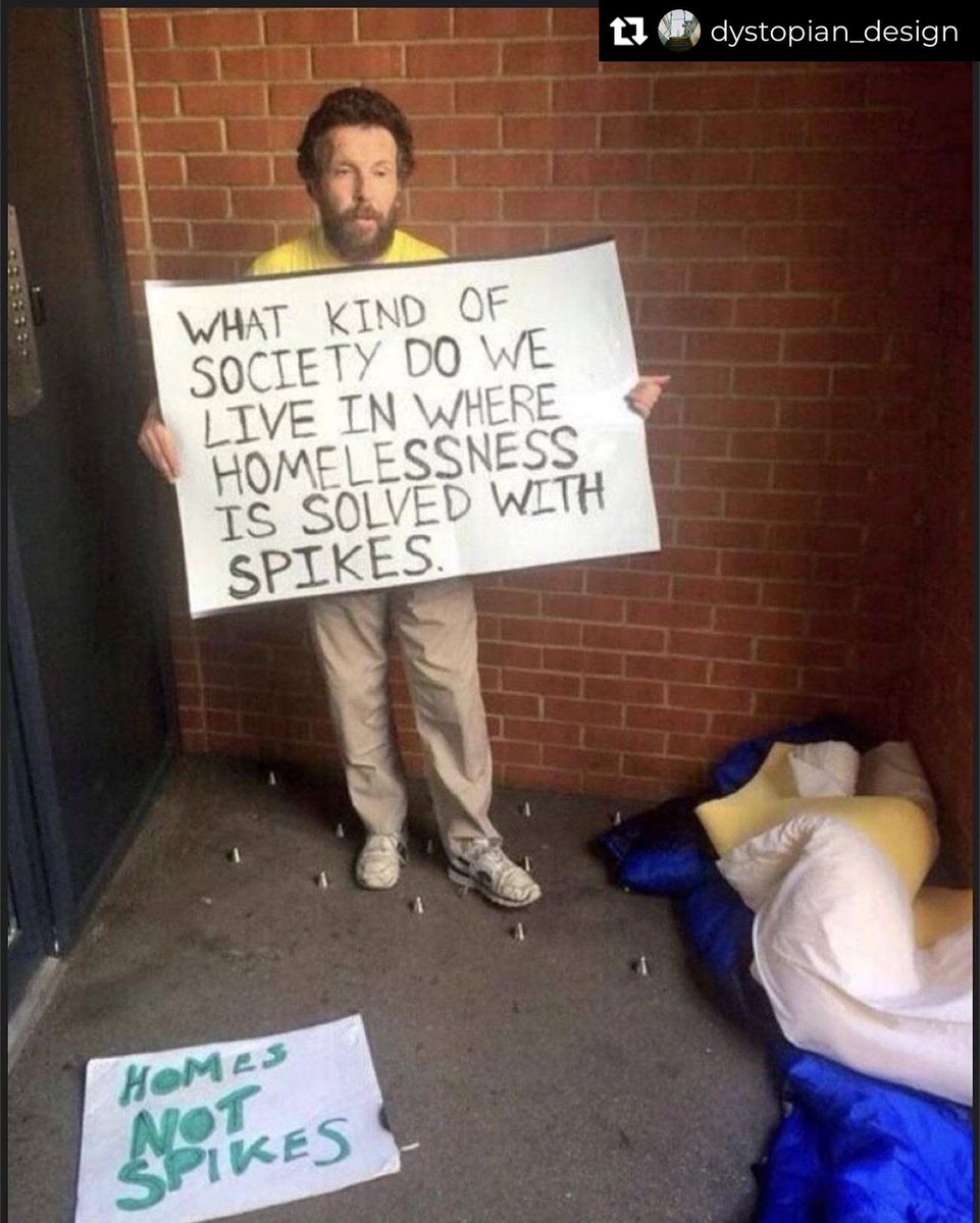 PLAN_workshop's tweet image. #HostileArchitecture harms.

via @Dystopian_Design on IG