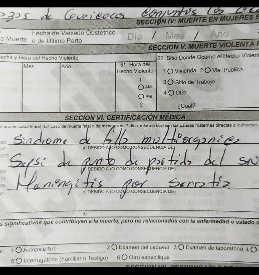 DENUNCIA PÚBLICA: El día de ayer 20-01 falleció mi hermana Kenny Chirinos. Fue infectada en el servicio de obstetricia del Hospital Militar Dr. Carlos Arévalo al momento de la cesárea con la que dio a luz a mi sobrina. Víctima de la crisis de salud que se vive en este país.