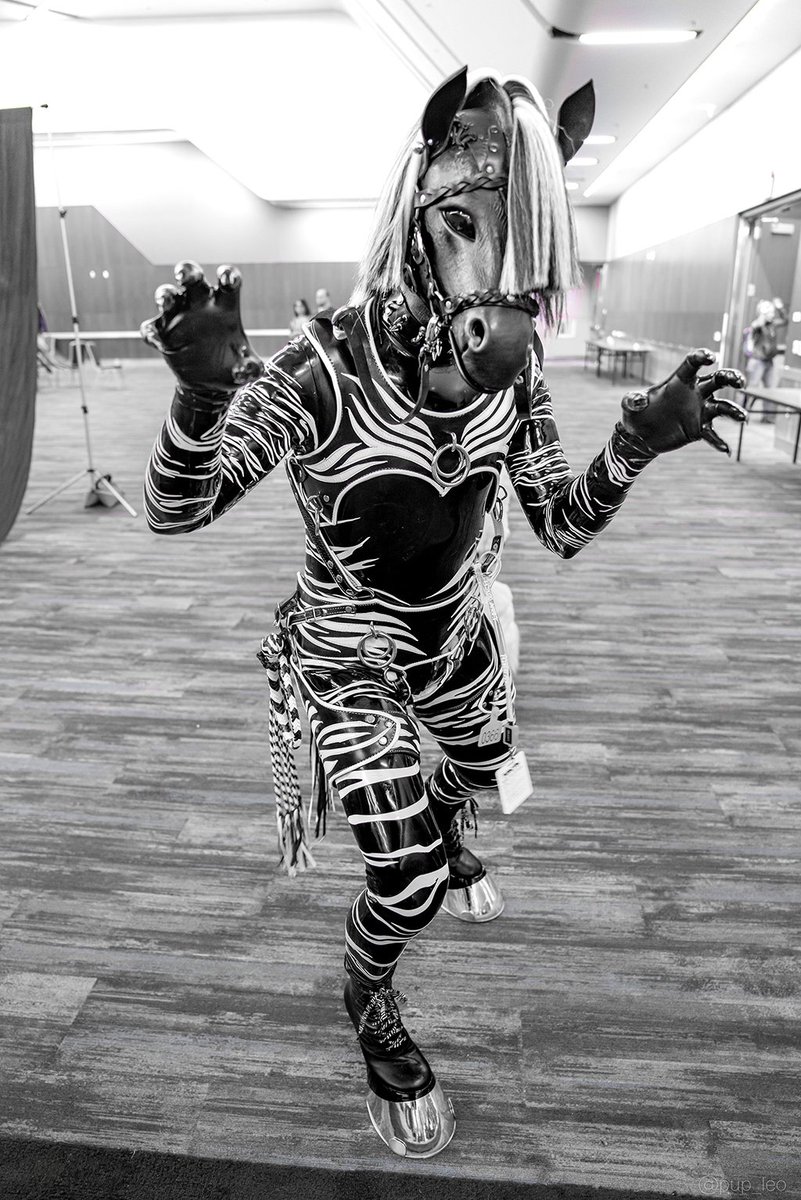 I'm gonna getcha getcha getcha!  Clowning around at FurCon.  Photo by <a href="/Pup_Leo/">Kory💜Miki💙Razz</a>, song credit to <a href="/BlondieOfficial/">Debbie Harry/BLONDIE</a>