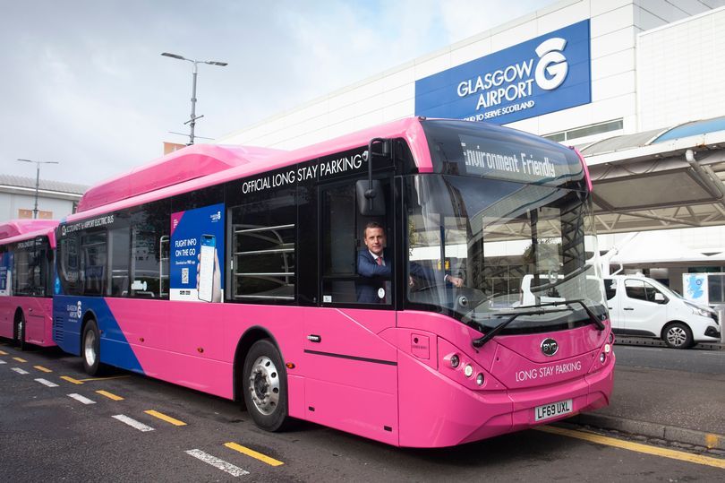 LAirA_project's tweet photo. "Glasgow Airport is the first in the UK to introduce a fleet of zero emission electric buses to shuttle people between the terminal and long-stay car park. The buses add to the eight petrol-electric hybrid vehicles which operate across the airport [...]" – https://t.co/XBTm0rwe1d https://t.co/6OlDH9mF5M