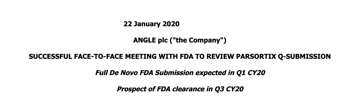 Parsortix's tweet photo. We are delighted to announce that a successful face-to-face meeting with the FDA took place last week.  As a result, ANGLE is proceeding with the preparation of the full De Novo FDA Submission for Parsortix®.https://t.co/hUwVL6PeIy https://t.co/HG0kIO4A19