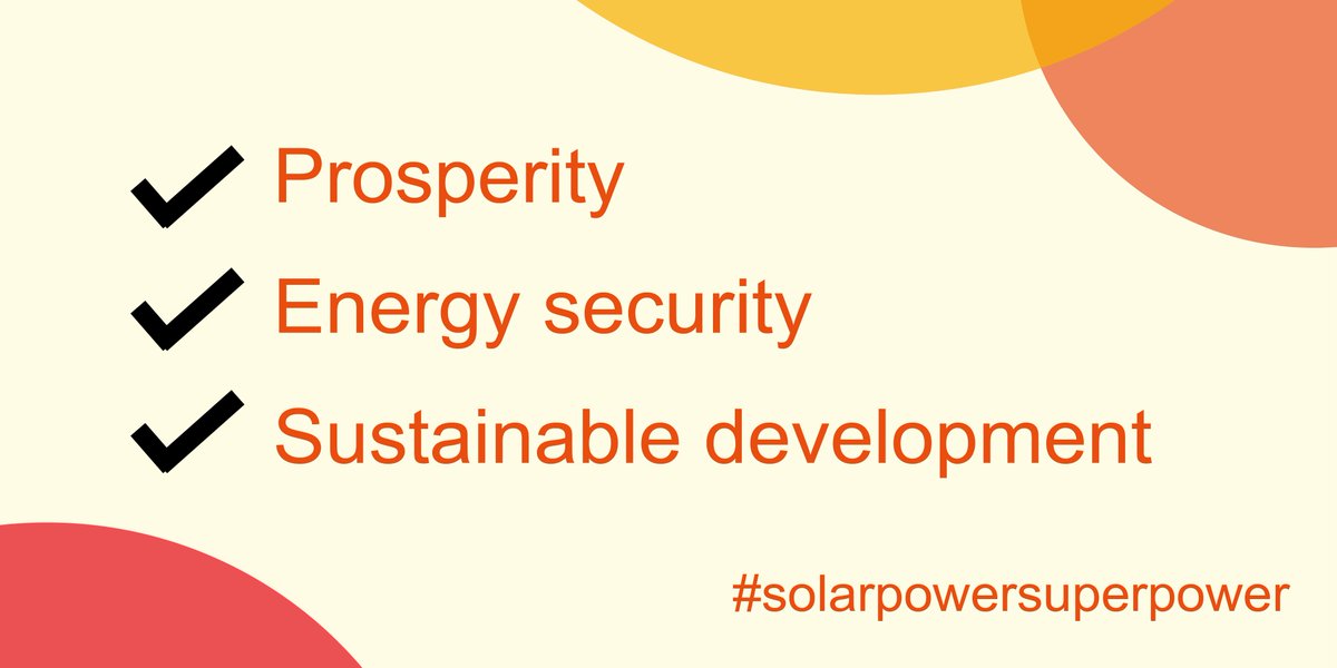 isolaralliance's tweet photo. Prosperity, #energy security and sustainable development are just some of the benefits of solar power. That's why we're working together with our member countries to increase access to #solar. #solarenergy #solarpower #renewables #COP25 #supersolar https://t.co/Gu2gvL2CXM