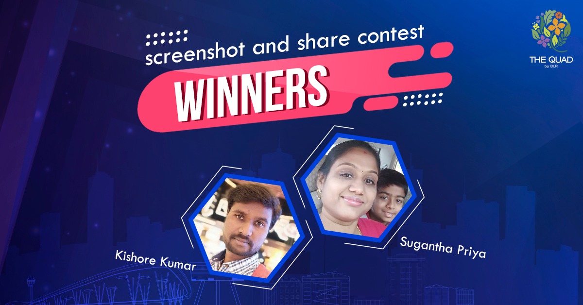 thequadbyblr's tweet photo. Congratulations to Kishore Kumar and Sugantha the winners of the #ScreenshotAndShare contest.
#Winners #Giveaway https://t.co/rVUF1o1LwI