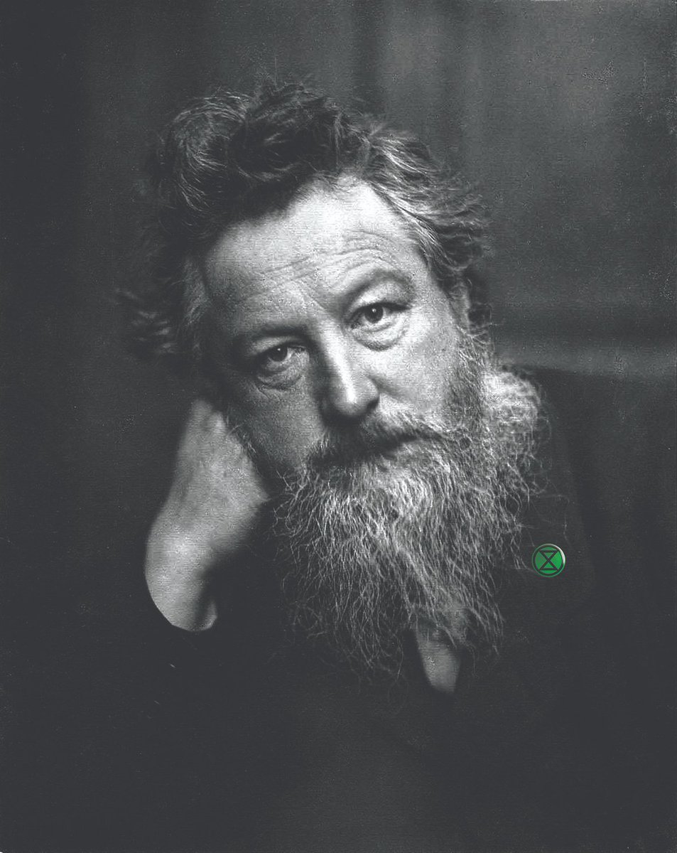 XRebellionUK's tweet photo. "No one of you can fail to know what neglect of art has done to this great treasure of mankind: the earth which was beautiful before man lived on it, which for many ages grew in beauty as men grew in numbers and power, is now growing uglier day by day"

William Morris. https://t.co/lq9TFhwOxi