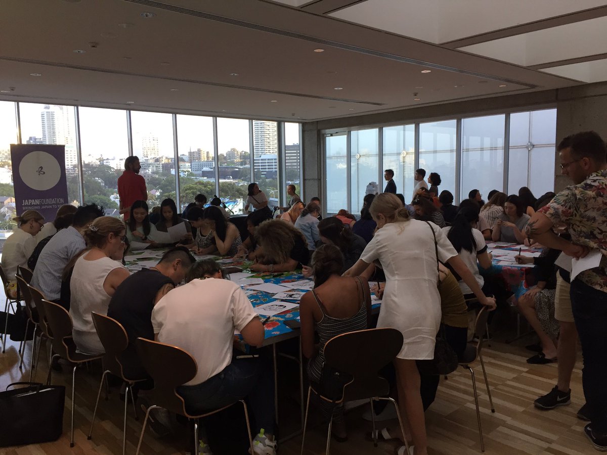 JPFSydney's tweet photo. And also a great turnout for tonight's #ArtAfterHours manga workshop, run by the amazing @yeetheeast! Free, and on until about 8.15 tonight. (But you might need to janken for a seat) https://t.co/QJl8cc1m8K
