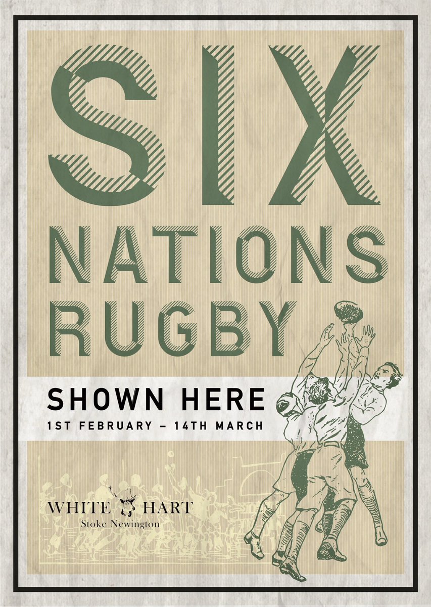 We’re are showing all Six Nation games, book your table now! #SixNations #londonpubs #stokey