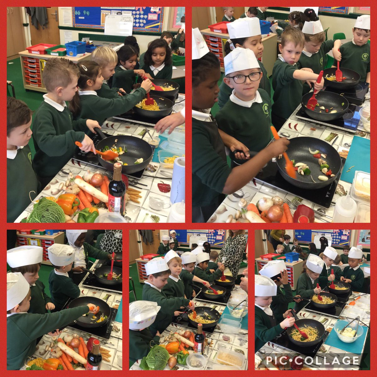 AGInfschool's tweet photo. Chinese cooking with @MarkBorrell yesterday. Celebrating the Chinese New Year with time to talk ingredients, chop vegetables and safely stir fry our chow mein in a wok. We hope they were as tasty as they smelt! #agischoolwoodpeckers #agischooldt #agischoolevents https://t.co/TwrtZMvET9