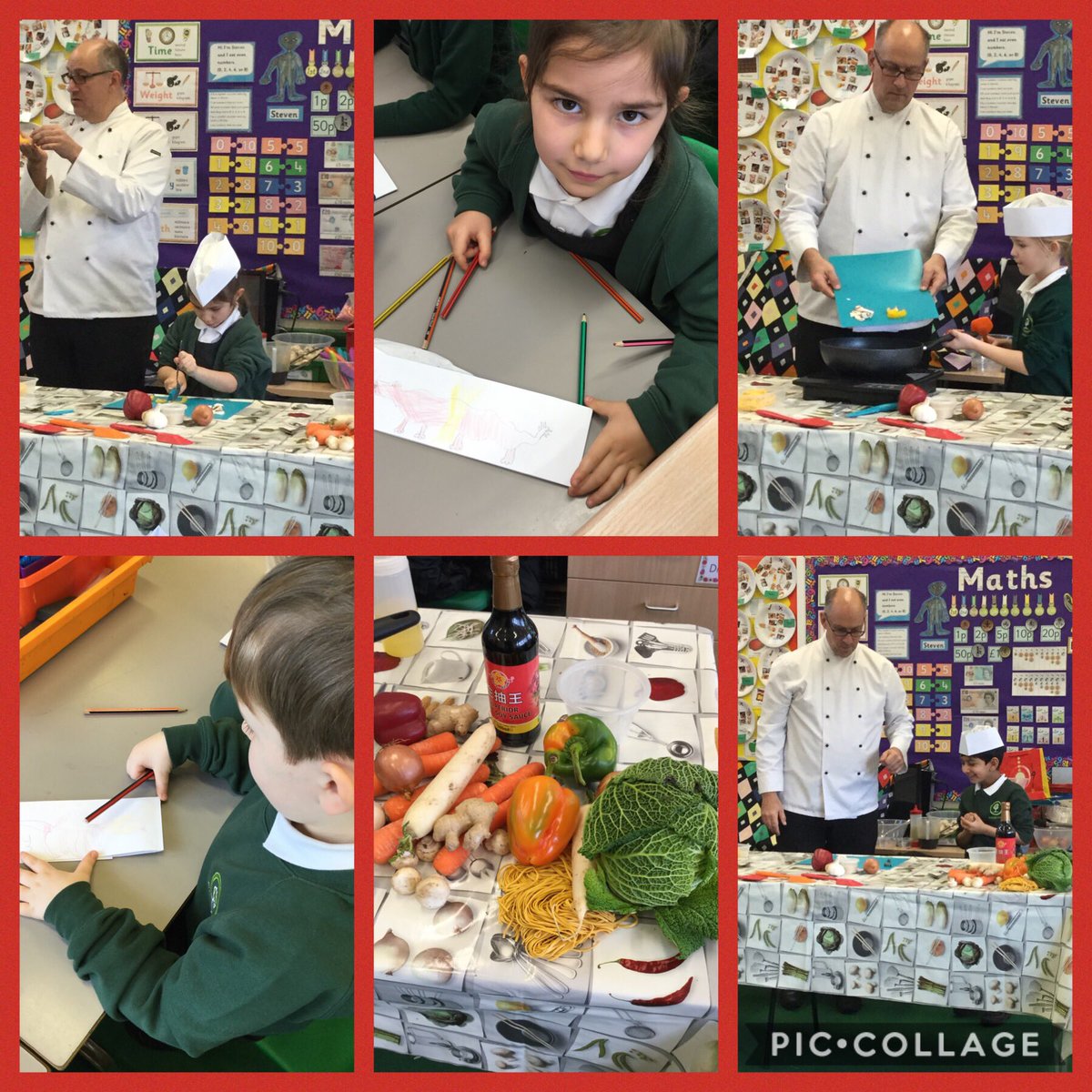 AGInfschool's tweet photo. Chinese cooking with @MarkBorrell yesterday. Celebrating the Chinese New Year with time to talk ingredients, chop vegetables and safely stir fry our chow mein in a wok. We hope they were as tasty as they smelt! #agischoolwoodpeckers #agischooldt #agischoolevents https://t.co/TwrtZMvET9