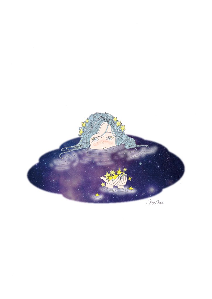 星 宇宙 女の子 イラスト