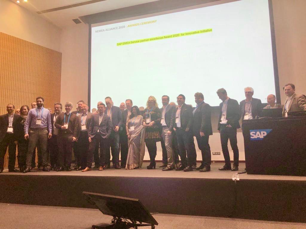 EY_Ecosystems's tweet photo. This month at @SAP #FKOM we won the EMEA Partner Excellence Award for Innovative Initiative for our work in Agile Tax and PX360 Platform and highlights the work our SAP Practice is doing on S/4HANA transformation. Visit https://t.co/jVnye2WAzQ to learn more. #IntelligenceRealized https://t.co/TwHEDniey3