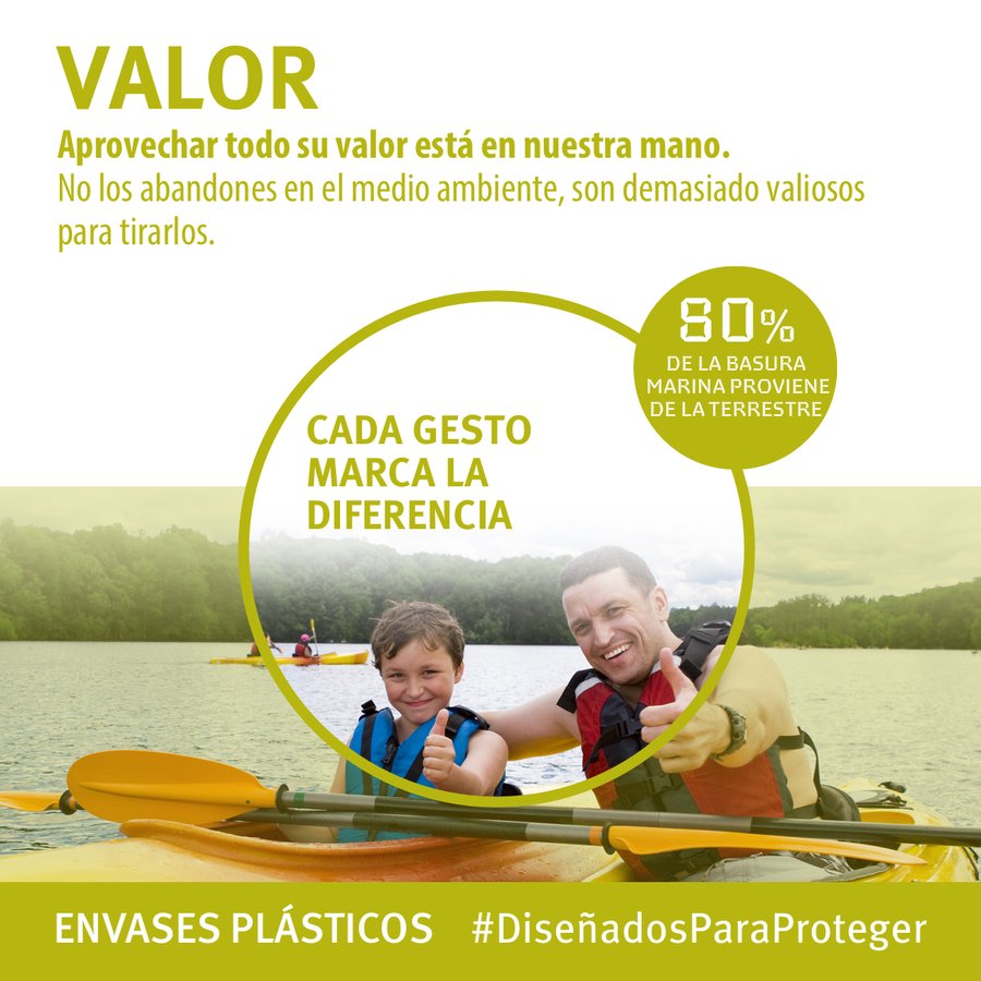 El 80% de la #basuramarina proviene de la tierra: los #plasticos no pertenecen al medioambiente, aprovechar todo su valor está en nuestras manos. Cada gesto marca la diferencia. #EnvasesPlásticos #DiseñadosParaProteger #NoCulpesAlPlástico